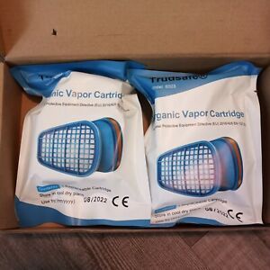 Trudsafe 6003 Organic Vapor Cartridge Use by 8/2022 Lot of 2