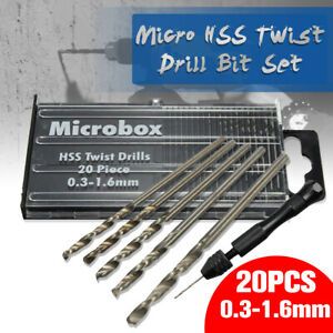 Jewelry Making DIY Model Craft Tiny Hand Pin Vise Twist HSS Drill Bit Tools Set