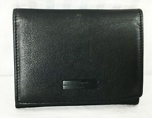 St Dupont Paris Black Leather Card Case Business Case