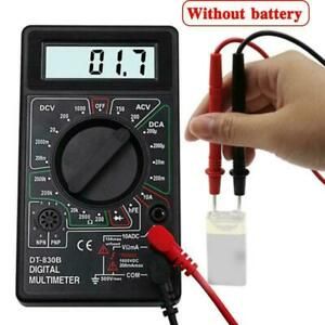 DT 830B LCD Voltmeter Ammeter Ohm Digital Multi meter &amp; Electric Battery F5C2