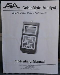 Original Manual for AEA Hand held CableMate Analyst TDR Cable Testing Unit