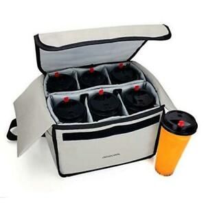 Insulated Drink Carrier for Drink Holder and Food Carrier Delivery Creamy White