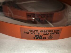 MINCO HR6874A 240 VOLTS  120 WATTS  Silicone Rubber Heater 5 Pcs (NEW)