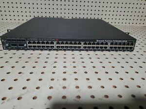 Brocade FastIron FCX648S-HPOE 48 Port Gigabit PoE Switch w/2 PSU + rack mounts