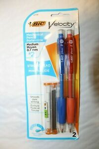 BIC Velocity Mechanical Pencil Medium Point (0.7mm) 2-Count FREE Erasers Lead