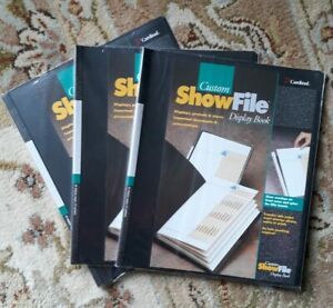 (3) Cardinal ShowFile Display Book w/Custom Cover Pocket 12 Letter-Size Sleeves