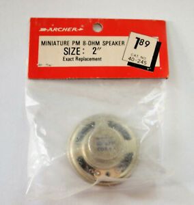 NOS Archer Minature PM 8 OHM Speaker Size 2 Inches Exact Replacement 40-245