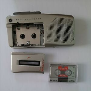 GE Microcassette Auto Voice Recorder AVR Fast Playback 3-5375 (Parts or Repair)