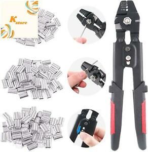 Glarks Up To 2.2mm Wire Rope Crimping Tool Wire Rope Swager Crimper Fishing Crim
