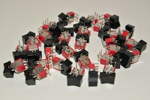 50 Stk Wippenschalter 90 ° 2x Einschalter Platinenmontage  Neuware