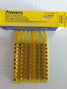 Mixed assortment Powers 50626 .27 caliber #4 Yellow powder actuated loads