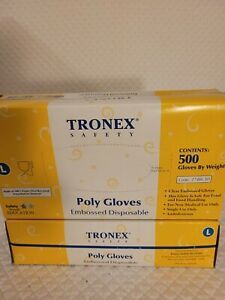 Tronex Poly Gloves Embossed Disponible Pack Of 500 Size L