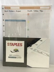 Staples Arc C.N.S. Project Planner 50 Refillable Sheets (50043) 8.5&#034; x 11&#034;