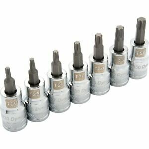 DYNAMIC D018016 Tools 1/2&#034; Drive 7 Piece Standard, Torx® Socket Set, T20 - T50