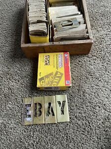 Lot Of 150 Plus CH Hanson Brass Letter Stencils (adjustable lockedge 1 1/2&#034;)