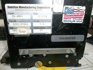 #1    Hamilton Dollar Bill Changer Acceptor Validator W/O BRACKET  XEV v 3.00