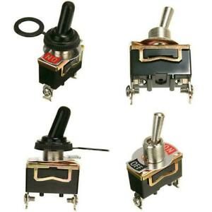 SPST 2Pin Car Boat 15A 250V ON/OFF Rocker Toggle Waterproof Boot H1R5
