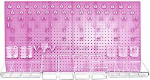 Azar Displays 900988-PNK 125-PIECE PEGBOARD ORGANIZER KIT (2-24&#034;&#034;X Pink