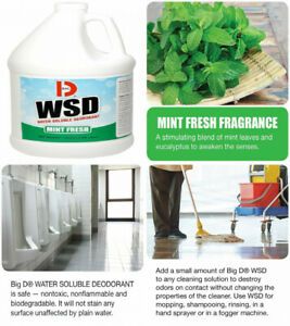 Big D 1641 Water Soluble Deodorant, Mint Fresh Fragrance, 1 Gallon (Pack of...
