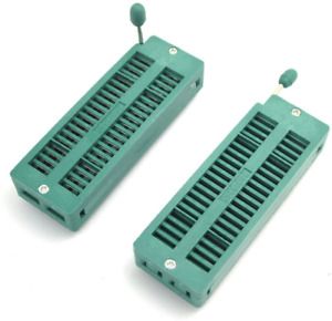 WINGONEER 2PCS Universal 40-Pin ZIF DIP IC Test Board Socket