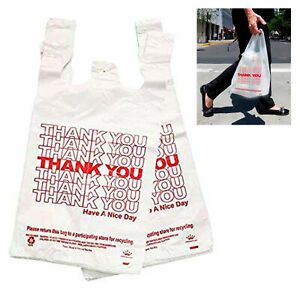 500 T-Shirt Thank You Plastic Grocery Store Shopping Carry Out Bag Recyclable