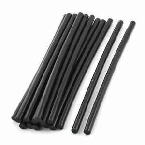 15 Pcs 11mm Dia 270mm Long Crafting Models Black Plastic Hot Melt Glue Sticks