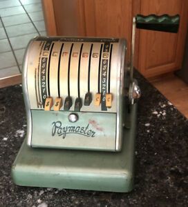 Paymaster Series 600 7- Column Check Writer Embosser Printer vtg Made USA WORKS!