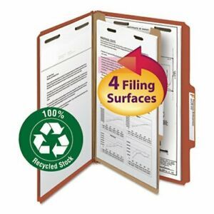 Smead Pressboard Classification Folder, 1 Divider, Legal, 10 Folders (SMD18723)