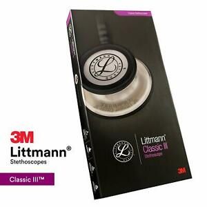 3M Littmann (5870) Classic III Monitoring Stethoscope Black Rainbow Finish - NEW