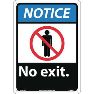 NMC NGA18AB No Exit Sign