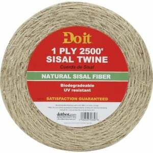 Do it 1-Ply x 2500 Ft. Tan Sisal Fiber Twine Pack of 6 742619  Pack of 6