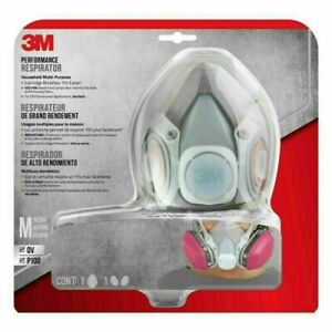 3M 65021H1 Performance Respirator w/ 60921 Filters Multi-Purpose (M) Exp 11/2024