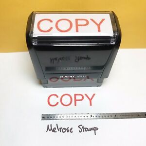 Copy Rubber Stamp Large Red Ink Self Inking Ideal 4913