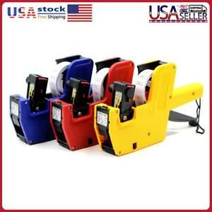 New MX-5500 8 Digits EOS Price Tag Gun +500 White w/Red Lines Labels + 1Ink Tool