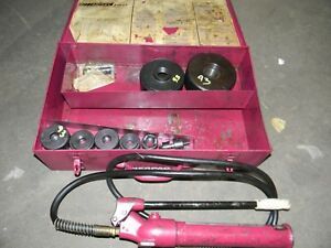 Enerpac Hydraulic Knockout Punch with 8 punches