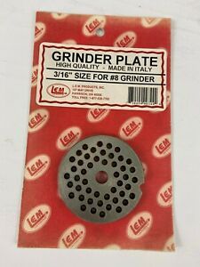 LEM #8 Stainless Grinder Plate - 3/16 &#034; New Package