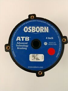 Osborn #40214, 4&#034; Dia ATB Encap Cup Brush, 80 Grit, 1 1/2&#034; Trim, 1/2&#034; Hole. 
