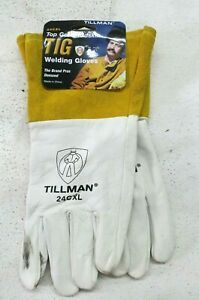 Tillman 24CXL TIG Premium Grade Welding Gloves Top Grain Kidskin Palm Pearl