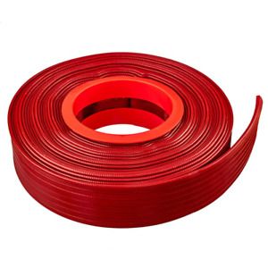 1-1/2 in. Dia x 50 ft. Red PVC 10 Bar High Pressure Lay Flat Discharge and Backw