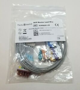 Pacific Medial ECG 5 Lead shielded, grabber end, 0.9m/AHA Monitor Wire