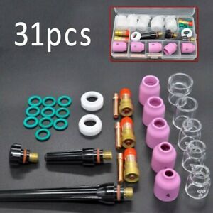 TIG Welding Torch Consumables Gas Lens Heat Glass Cup Equipment For WP-17/18/26