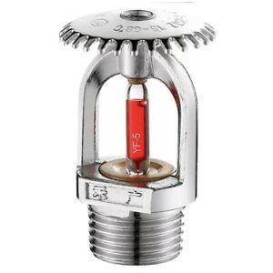 Upright Fire Sprinkler Head 68°C Spray Up 1/2&#034; Thread Brass