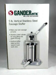 New in Box Gander Mountain  5 lb. Stainless Steel  Vertical Sausage Stuffer