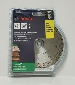 Bosch DB4566 4.5 Inch Turbo Thin Rim Porcelain Dimond Blade 7/8&#034; Wet/Dry