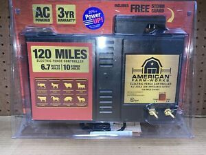 NEW American Farm Works Electric Fence Controller 120 Miles 6.7 Output Joules