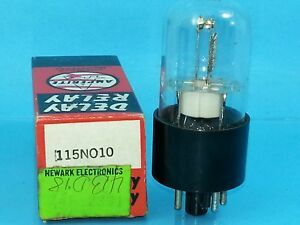 AMPERITE 115NO10 SPST VACUUM TUBE NO 10 SECOND HIGH VOLTAGE B+ AC DC TIME DELAY