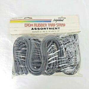 Rubber Tarp Straps - US Made EPDM Rubber Bungee Cord, 3-15&#034; 3-21&#034; 3-31&#034;