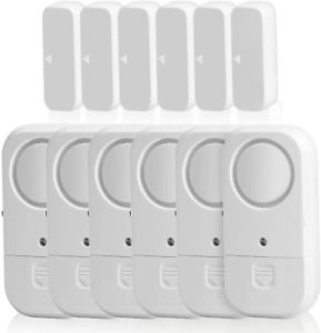 Door Window Alarm, Toeeson 120 DB Window Alarms for Home, White Pool Door Alarms