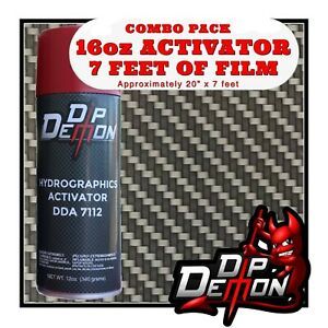 16oz hydrographic film / activator Metallic Carbon Fiber Weave hydro dip wizard