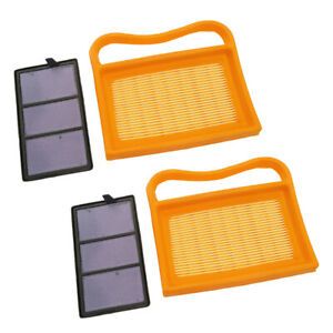 NEW AIR FILTER SET 2 PARTS FOR STIHL TS410 &amp; TS420 TS480i, &amp; TS500i, 2 Pack, 15x